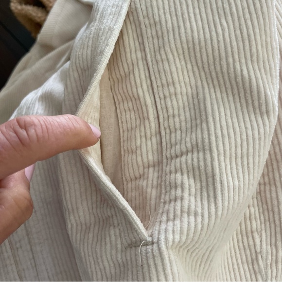 Zara Cream Oversized Corduroy Jacket with Pockets Size M - Picture 10 of 12